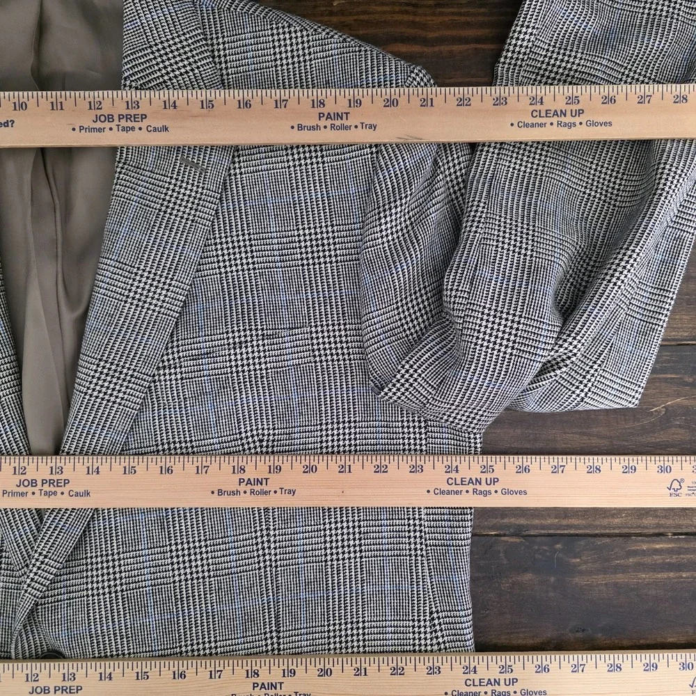 Lauren Ralph Lauren Men's Sport Coat Blazer Two Button Beige Plaid Silk Wool 48R